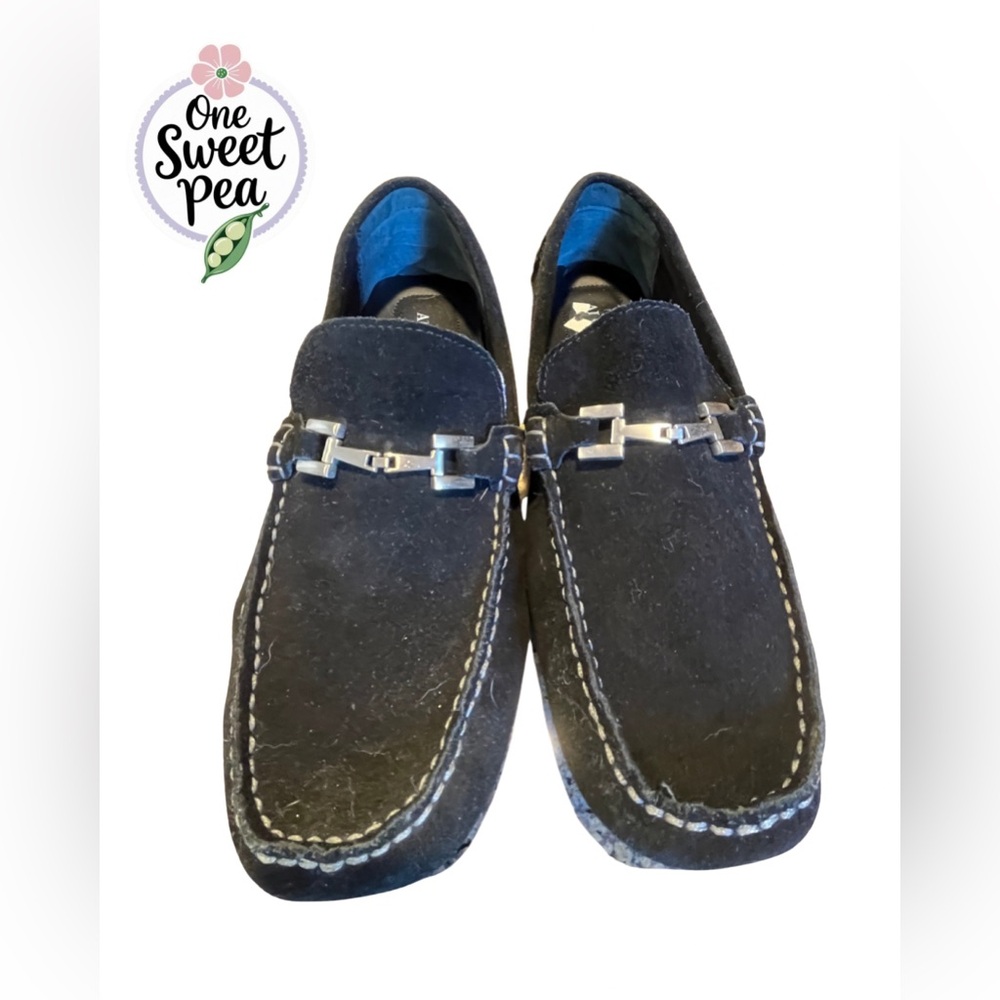 Alfani Black Loafers with Silver Accent